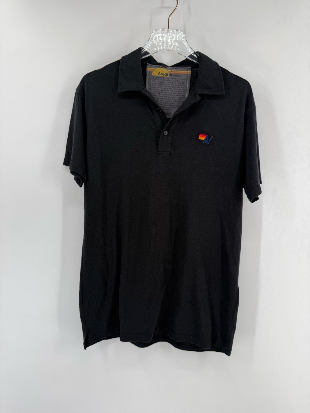 AVIATOR NATION POLO - BLACK men’s size large - Picture 2 of 6